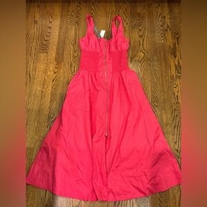 NWT Anthropologie Hot Pink Maxi Dress